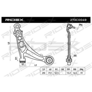 Control Trailing Arm - RIDEX 273C0049