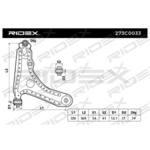 Control Trailing Arm - RIDEX 273C0033