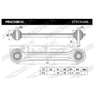 Suspension Rod Strut - RIDEX 273C0486