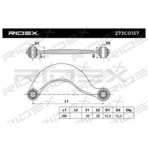 Control Trailing Arm - RIDEX 273C0157