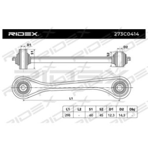 Control Trailing Arm - RIDEX 273C0414