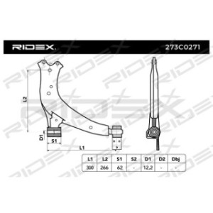 Control Trailing Arm - RIDEX 273C0271