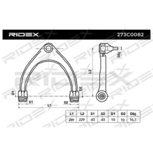 Control Trailing Arm - RIDEX 273C0082