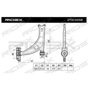 Control Trailing Arm - RIDEX 273C0058