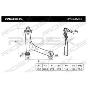 Control Trailing Arm - RIDEX 273C0258