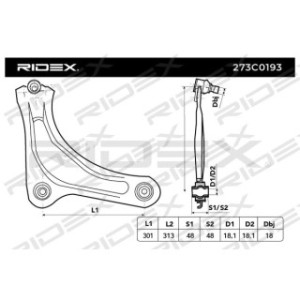 Control Trailing Arm - RIDEX 273C0193