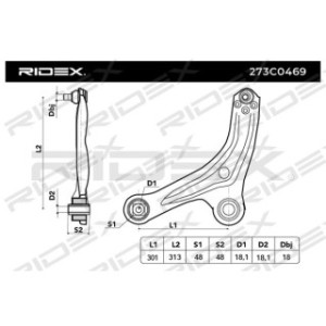 Control Trailing Arm - RIDEX 273C0469