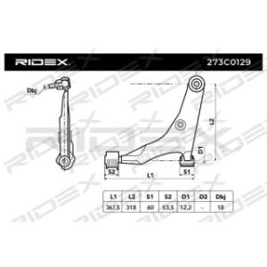 Control Trailing Arm - RIDEX 273C0129