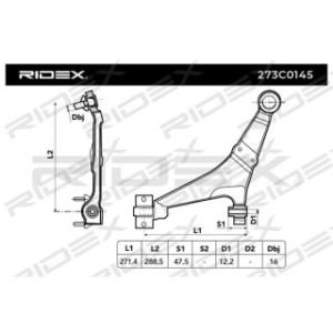 Control Trailing Arm - RIDEX 273C0145
