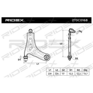 Control Trailing Arm - RIDEX 273C0168