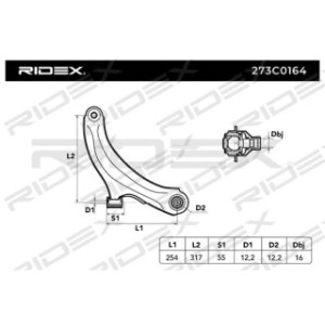 Control Trailing Arm - RIDEX 273C0164