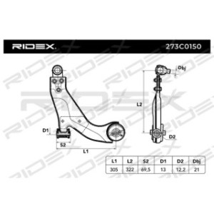 Control Trailing Arm - RIDEX 273C0150