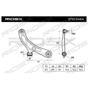 Control Trailing Arm - RIDEX 273C0464