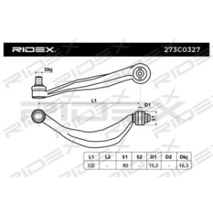 Control Trailing Arm - RIDEX 273C0327