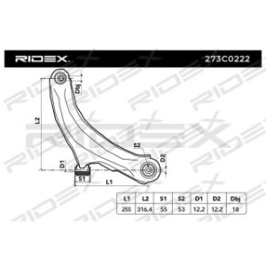 Control Trailing Arm - RIDEX 273C0222