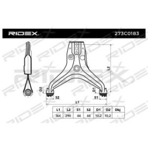 Control Trailing Arm - RIDEX 273C0183
