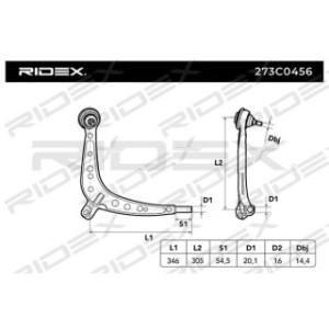 Control Trailing Arm - RIDEX 273C0456