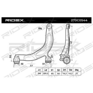 Control Trailing Arm - RIDEX 273C0544