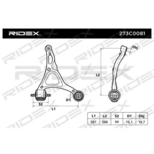 Control Trailing Arm - RIDEX 273C0081