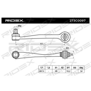 Control Trailing Arm - RIDEX 273C0097