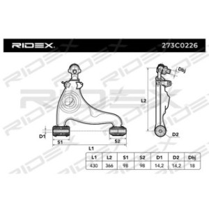 Control Trailing Arm - RIDEX 273C0226