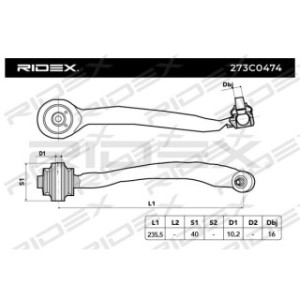 Control Trailing Arm - RIDEX 273C0474