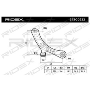 Control Trailing Arm - RIDEX 273C0232