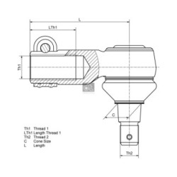 Front Left / Right Tie Rod End DIESEL TECHNIC 6.51200 for MAN