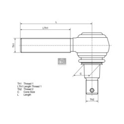 Tie Rod End DIESEL TECHNIC 6.53110  OE 5001867640