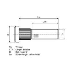 Wheel Stud DIESEL TECHNIC 7.32113 for IVECO OE 02475869