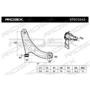 Control Trailing Arm - RIDEX 273C0243