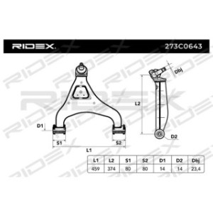 Control Trailing Arm - RIDEX 273C0643