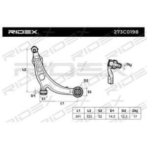 Control Trailing Arm - RIDEX 273C0198