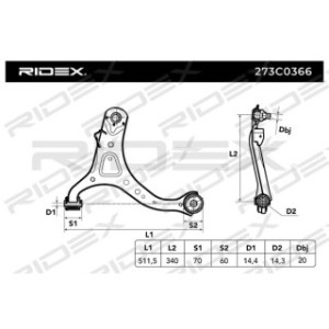 Control Trailing Arm - RIDEX 273C0366