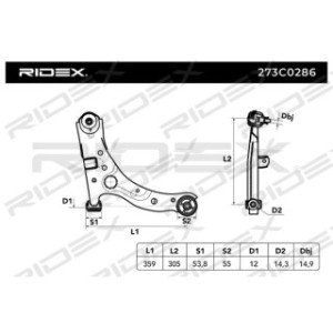 Control Trailing Arm - RIDEX 273C0286