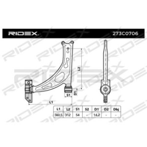 Control Trailing Arm - RIDEX 273C0706
