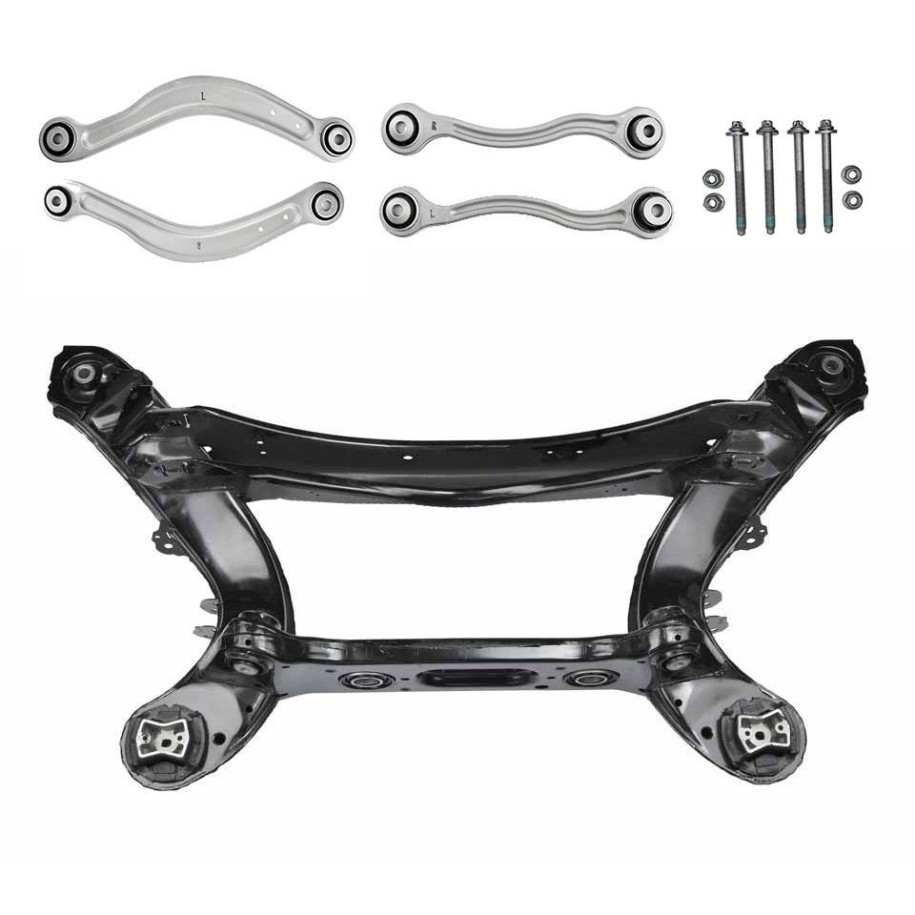 Rear Subframe 4x Pull Bars + Bolts Kit For Mercedes C Class W204 E GLK 2007-2014