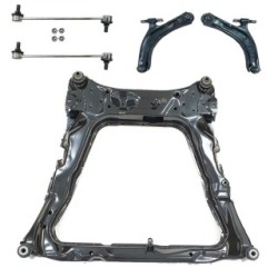 Front Subframe 2x Wishbone Lower Suspension Arms & Rods for Nissan Qashqai Petrol