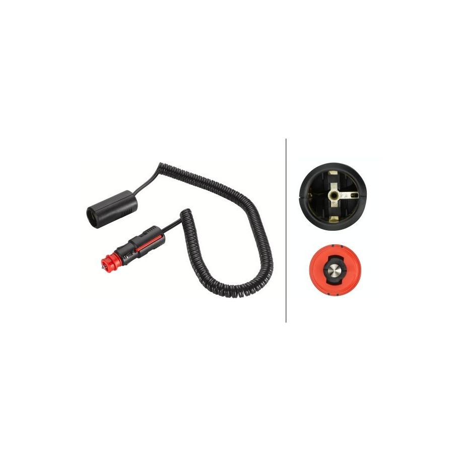 Cigarette Lighter Connection Electric Cable - HELLA 8KA 007 589-091