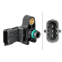 Boost Pressure Sensor For VAUXHALL CHEVROLET - HELLA 6PP 358 152-051