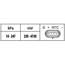 Boost Pressure Sensor For MINI ROVER - HELLA 6PP 009 400-581