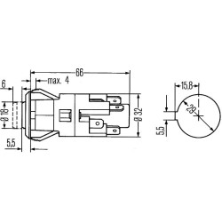 Hazard Warning Light Switch - HELLA 6HF 001 579-011