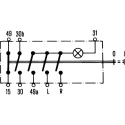 Hazard Warning Light Switch - HELLA 6HF 001 579-011