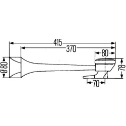 Trumpet Horn - HELLA 3PB 005 411-001