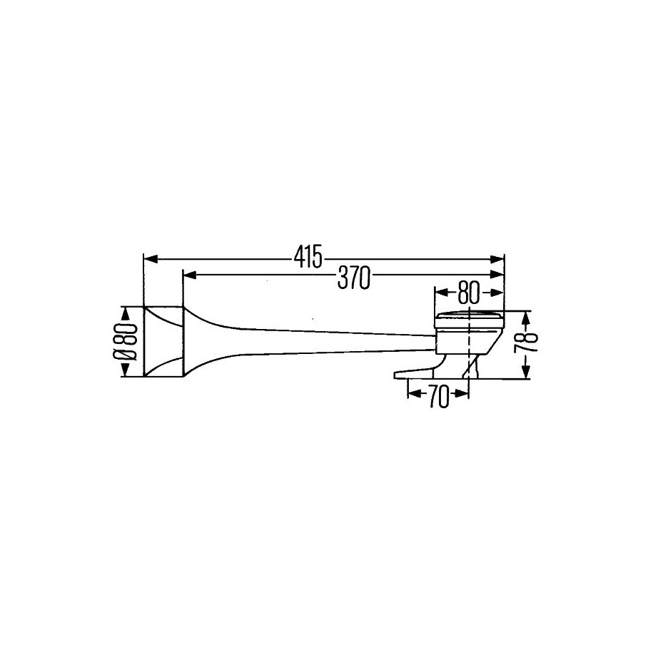 Trumpet Horn - HELLA 3PB 005 411-001