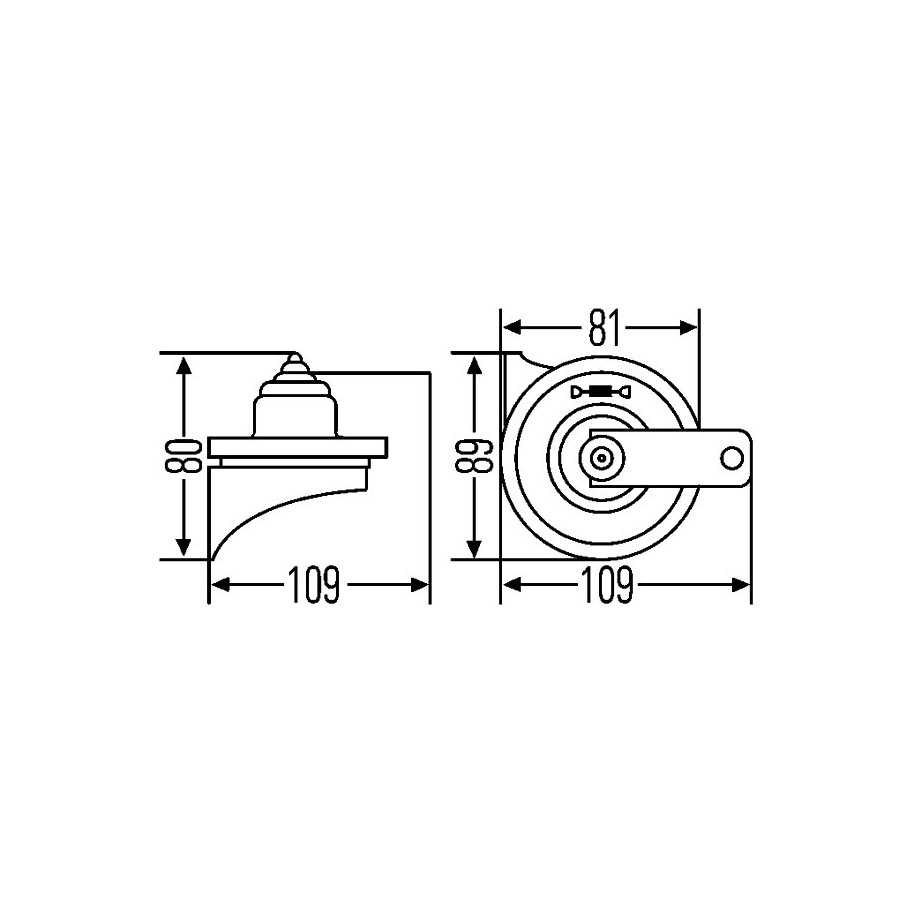 Trumpet Horn - HELLA 3FG 940 800-817
