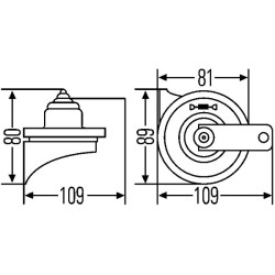 Trumpet Horn - HELLA 3FG 007 424-011