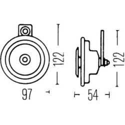 Signal Horn - HELLA 3AL 002 952-841