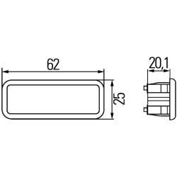 Door Open Warning Light - HELLA 2XT 009 098-107