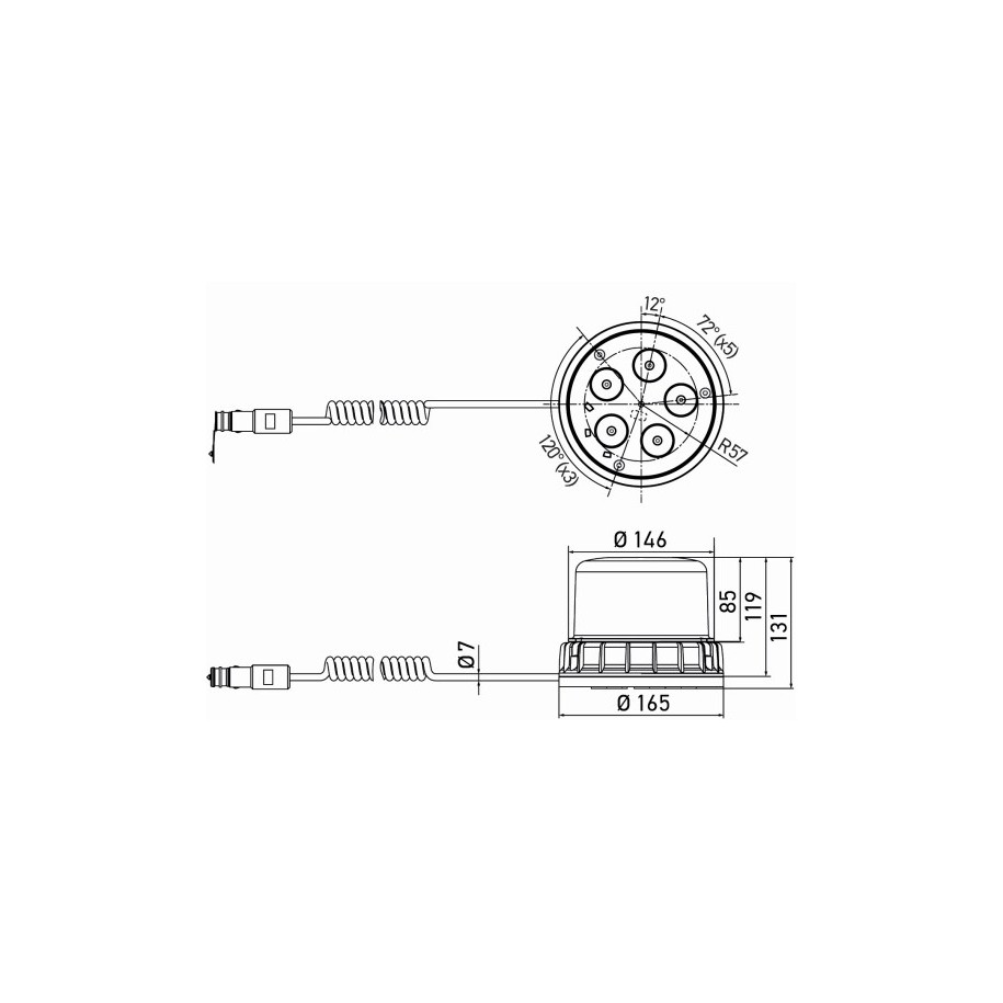 Rotating Beacon - HELLA 2XD 012 984-101